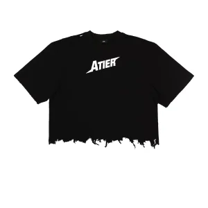T-Shirt “Thunderbolt” Cropped Destroyed