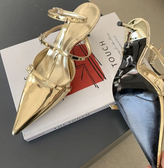 Sandalo punta metallic donna - immagine 2
