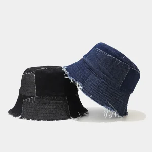 Cappello pescatora sfilacciato unisex