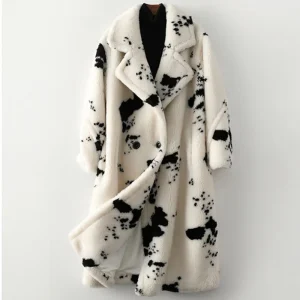 Cappotto teddy fantasia oversize