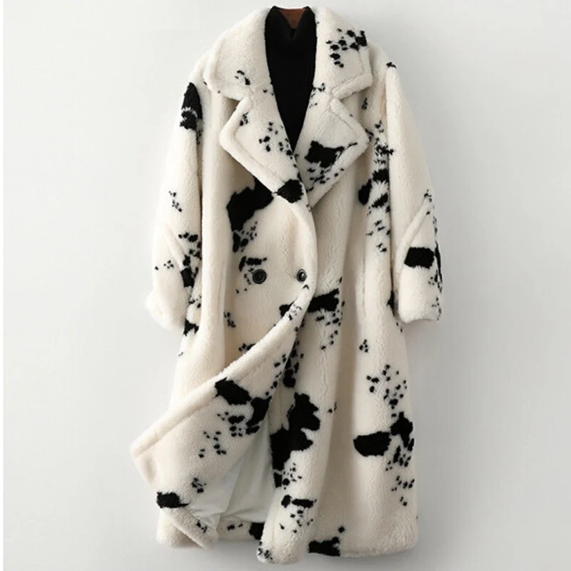 Cappotto teddy fantasia oversize - immagine 2