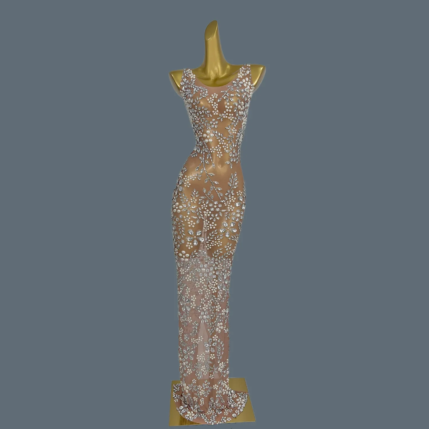 l Dress for Special Events Sparkly Rhinestones Stretch - immagine 2