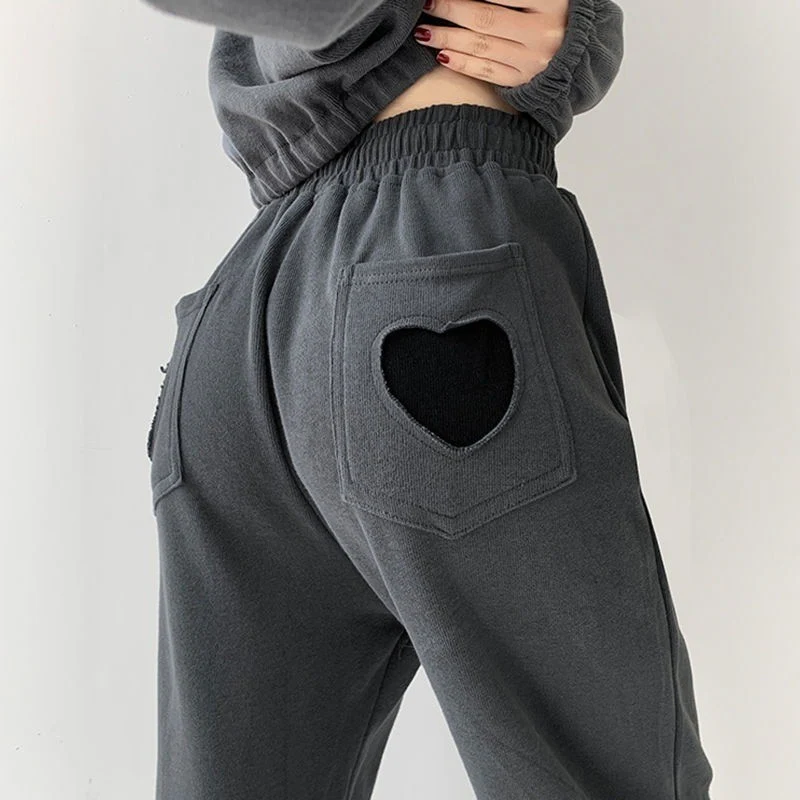 Pantalone tuta in felpa con cuore donna - immagine 8