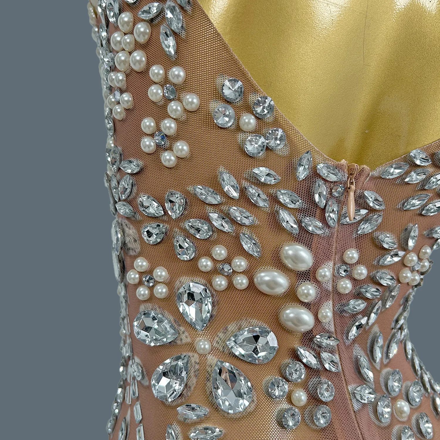 l Dress for Special Events Sparkly Rhinestones Stretch - immagine 7