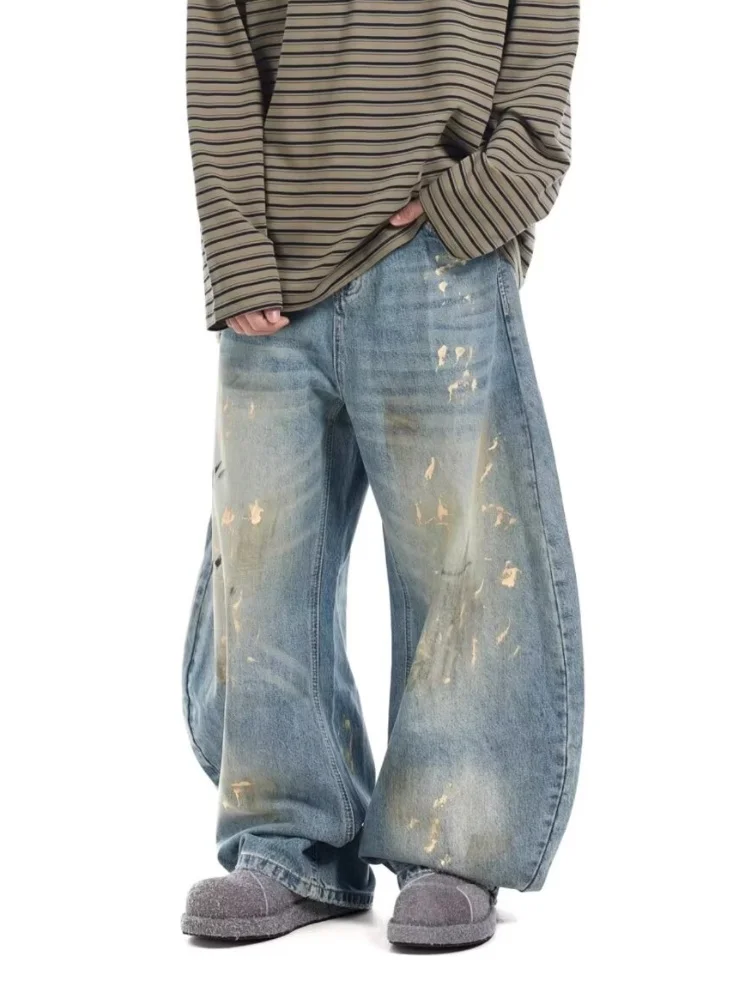 pantalone super baggy uomo con rotture - immagine 7
