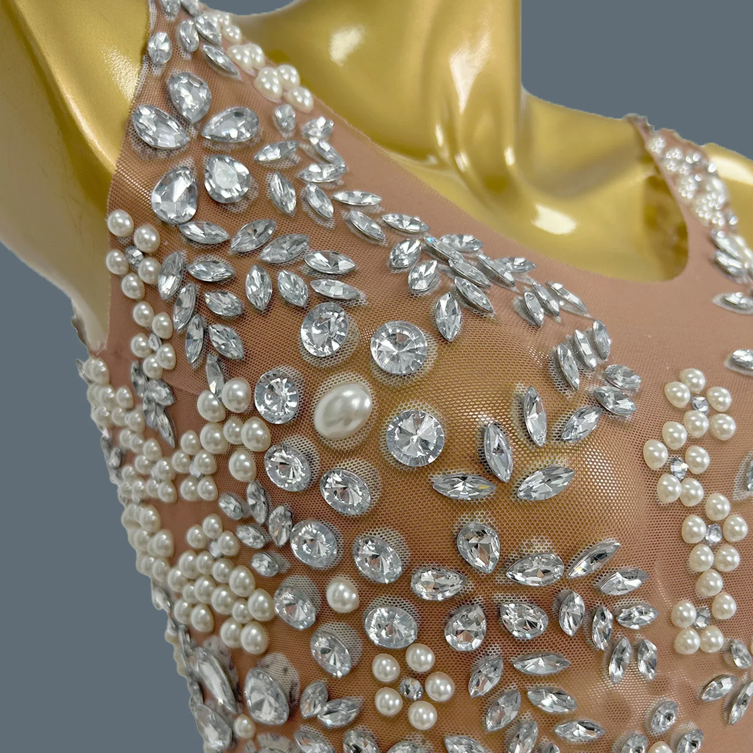 l Dress for Special Events Sparkly Rhinestones Stretch - immagine 6