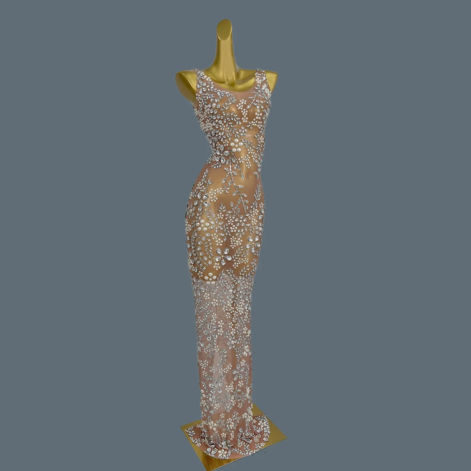 l Dress for Special Events Sparkly Rhinestones Stretch - immagine 3