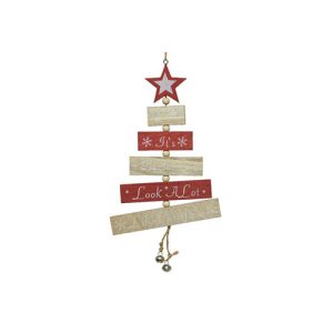 Decoro Alberino Rosso/Naturale cm. 20
