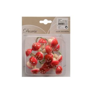 Decoro mini Funghetti 20 pezzi