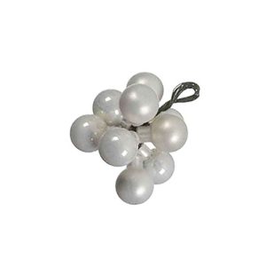 Bacche in vetro bianco mm. 20 pezzi 10