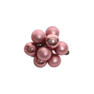 Bacche in vetro velvet pink mm. 20 pezzi 10