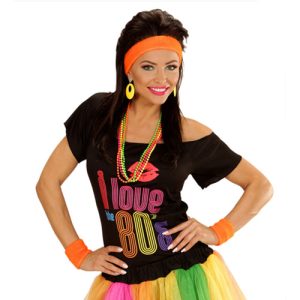 Set Fascia e Polsini Fluo Arancio